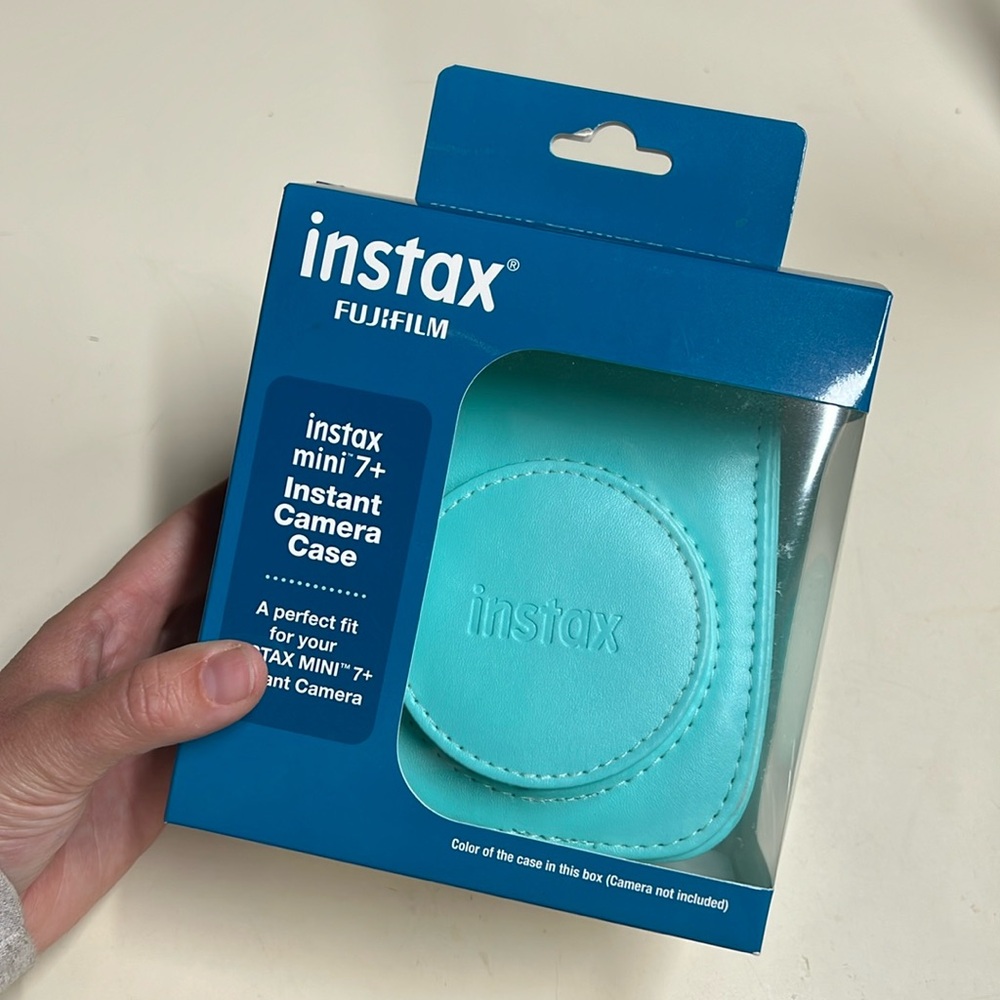 New In Box - Instax Mini 7+ Camera Case - teal blue